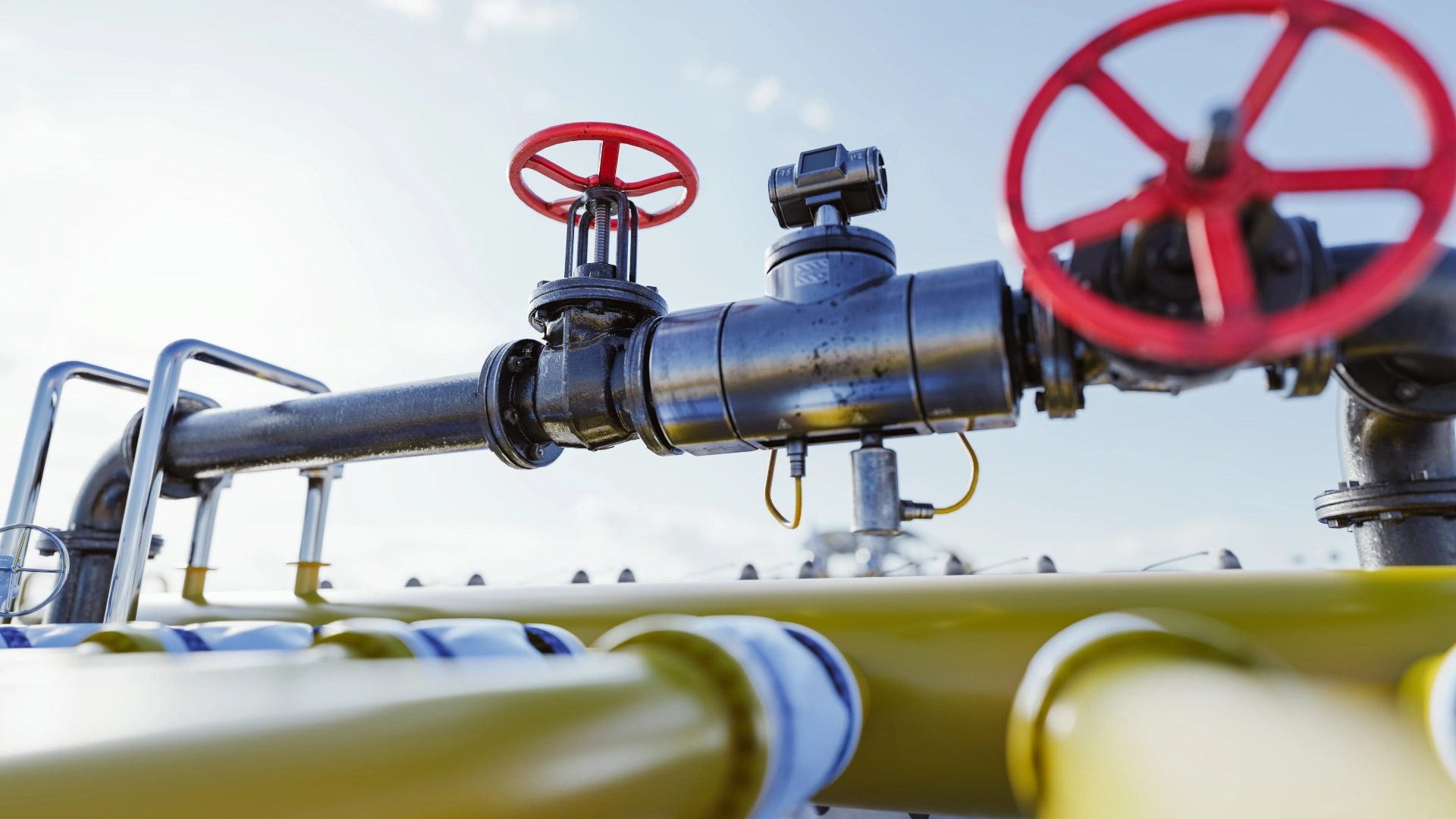 natural gas pipeline and valve