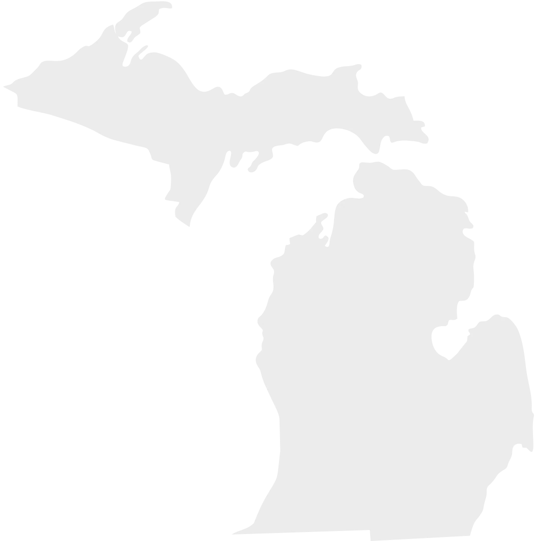 13 Michigan state outline